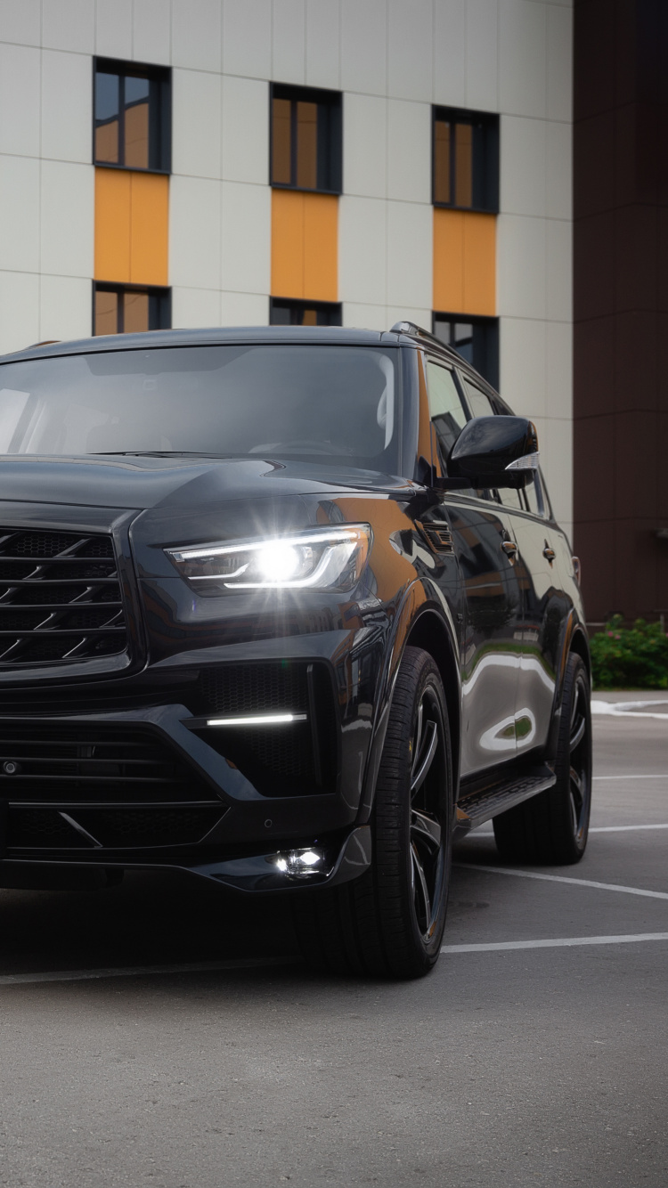 Обои ИНФИНИТИ QX80 2018, Infiniti, авто, решетка, автомобильный экстерьер в разрешении 750x1334