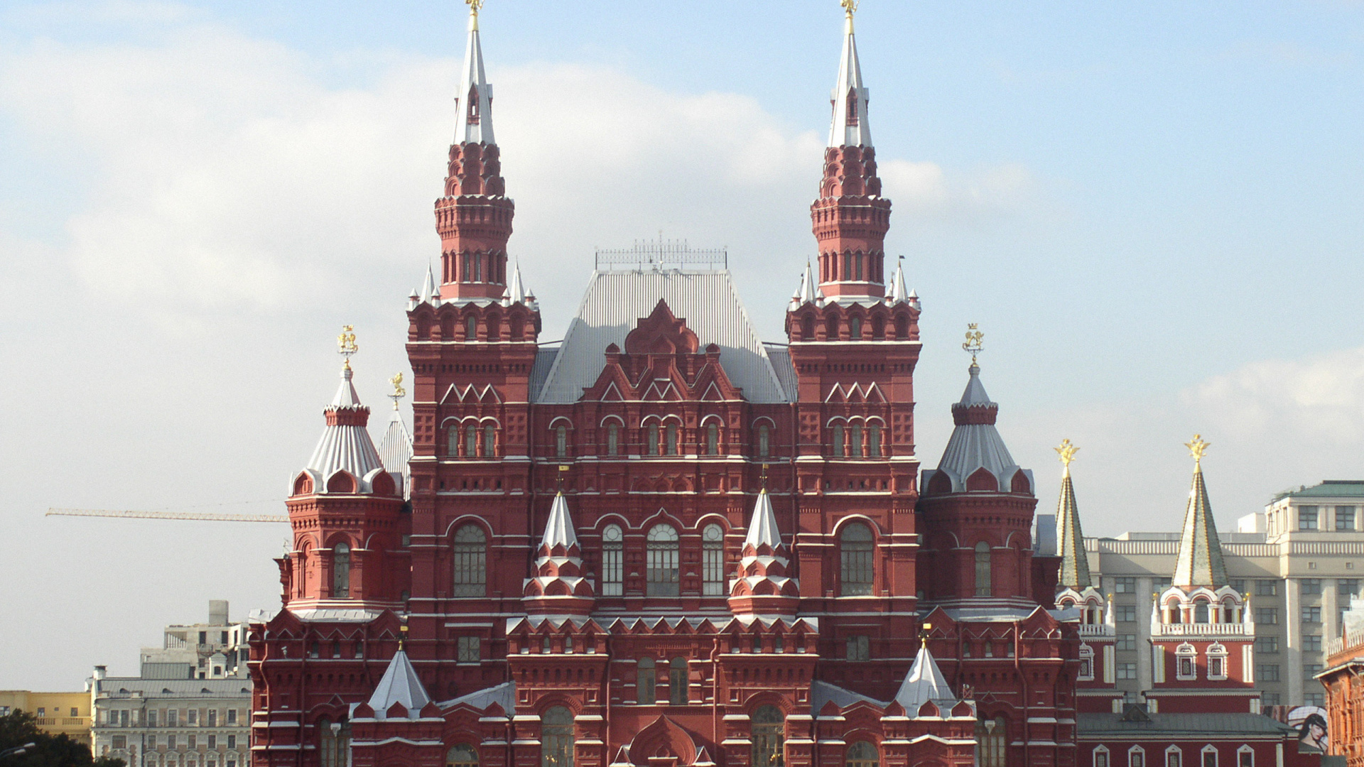 Обои государственный исторический музей, музей, ориентир, здание, город в разрешении 1920x1080