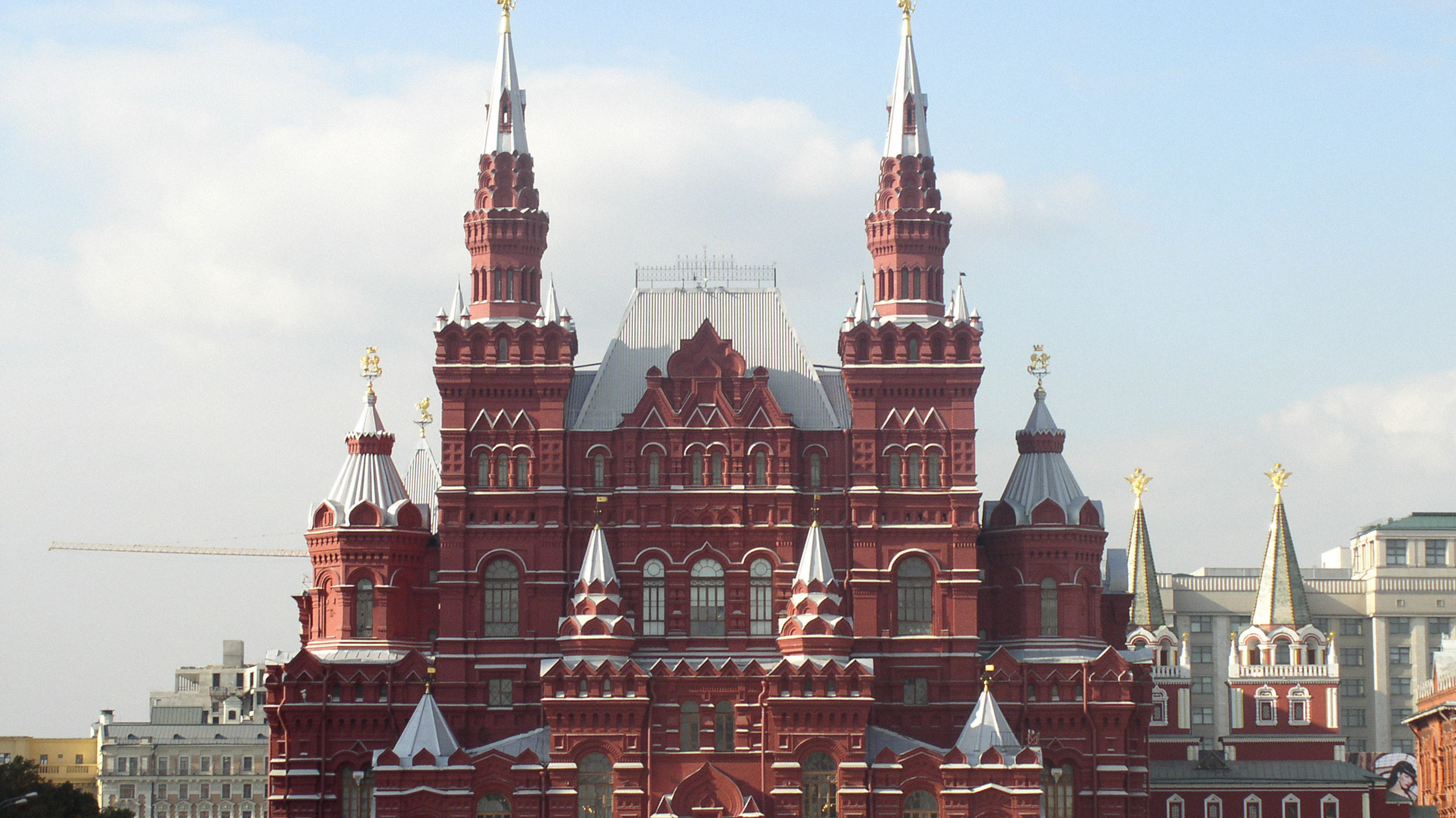 Обои государственный исторический музей, музей, ориентир, здание, город в разрешении 2560x1440