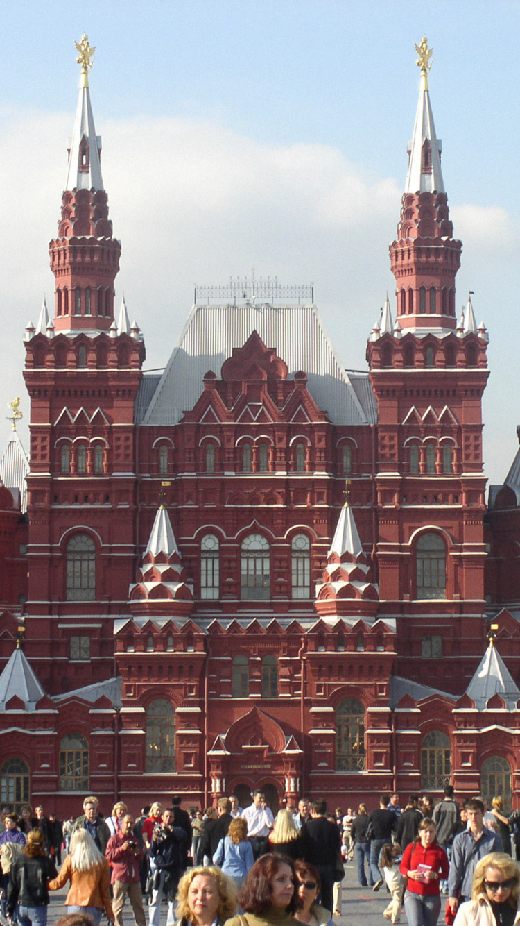 Обои государственный исторический музей, музей, ориентир, здание, город в разрешении 750x1334