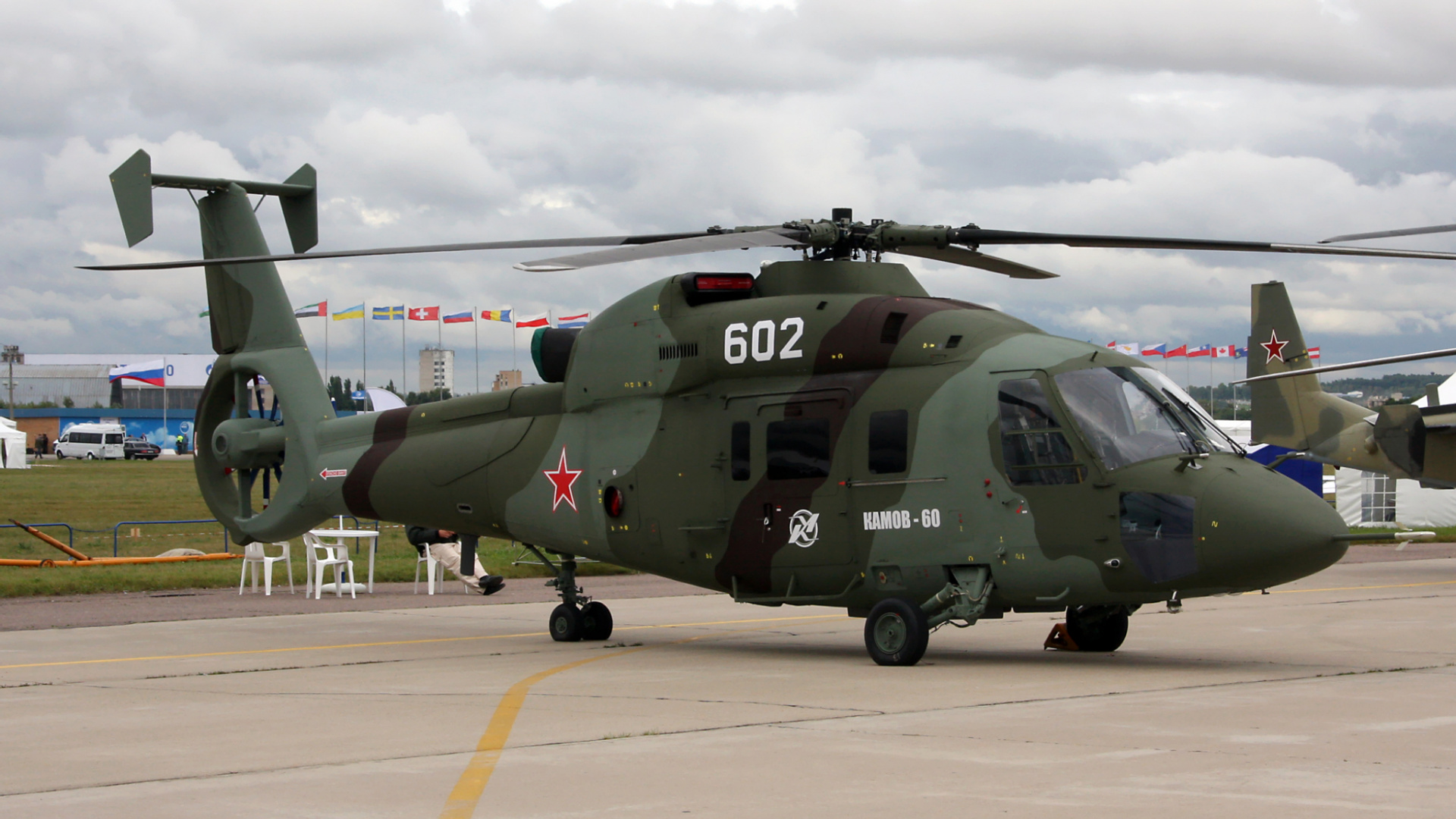 Обои военный вертолет, камова, винтокрылая машина, воздушные силы, камов Ка 50 в разрешении 1920x1080