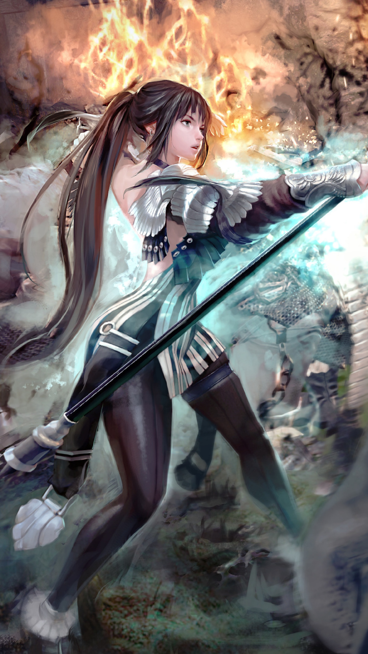 Обои мифология, аниме, вымышленный персонаж в разрешении 750x1334