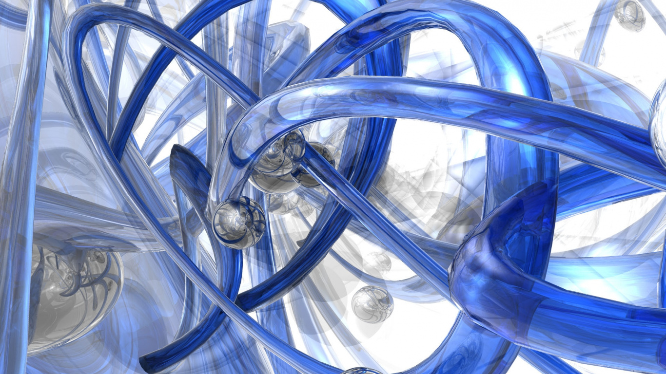 Обои синий, белые, стекло, белый, голубой в разрешении 1366x768