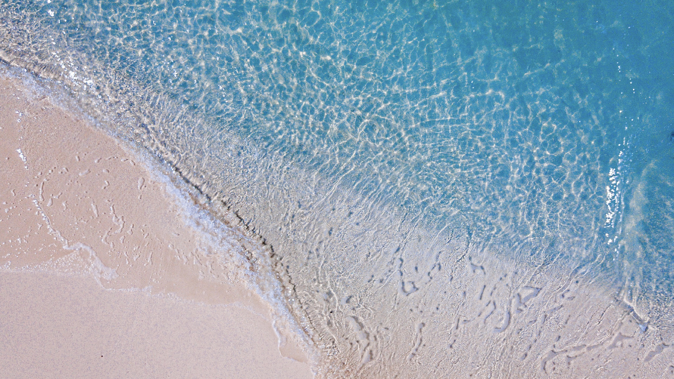 Обои вода, океан, песок, волна, море в разрешении 1366x768