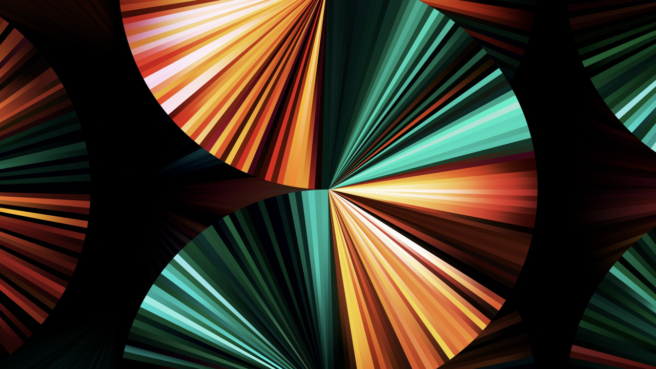 Обои iPad Pro 12.9″ dark green fan в разрешении 1280x720