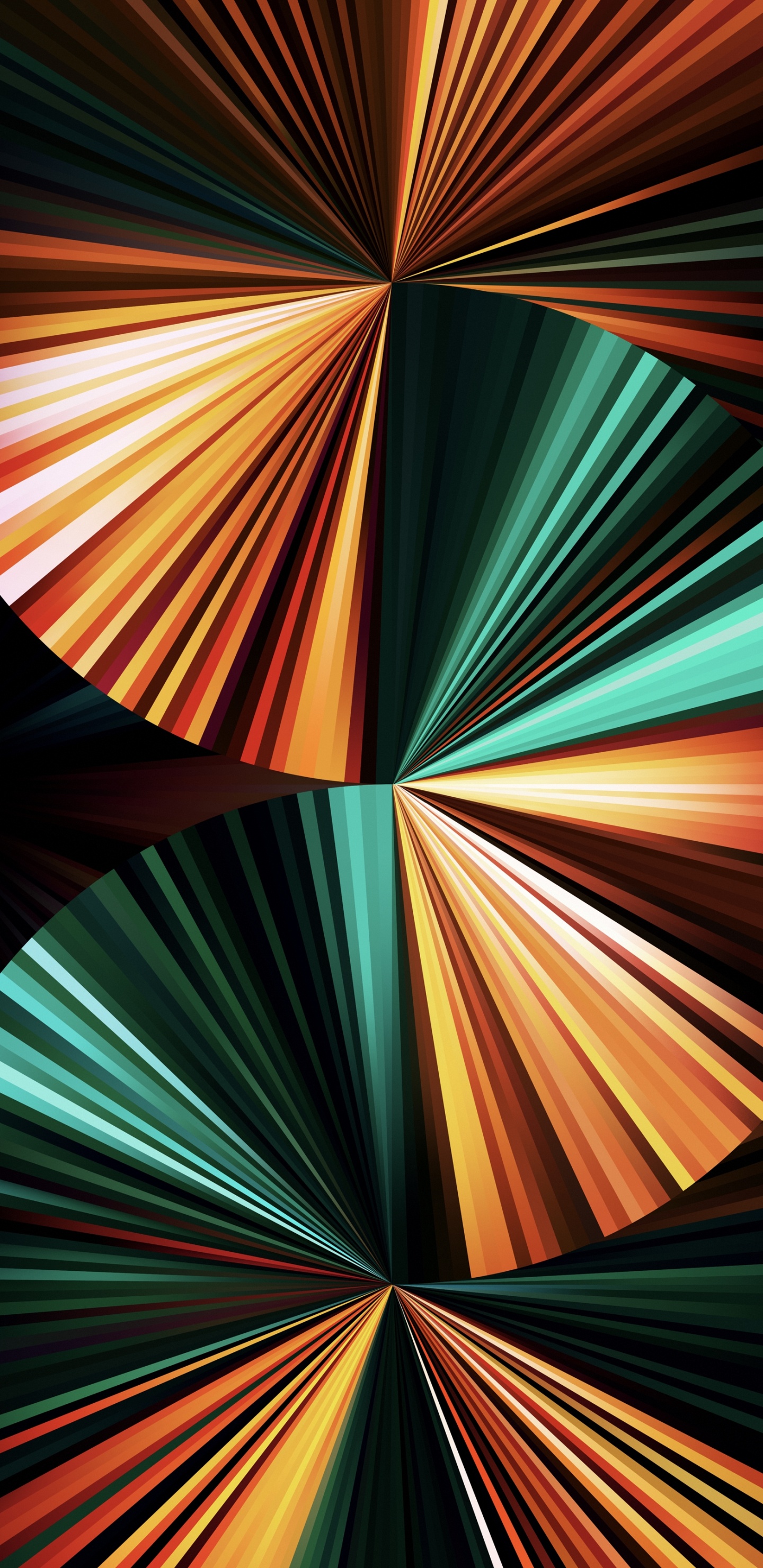 Обои iPad Pro 12.9″ dark green fan в разрешении 1440x2960