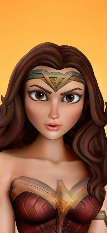 Обои чудоженщина, супергерой, Супермен, лоб, волосы в разрешении 1290x2796