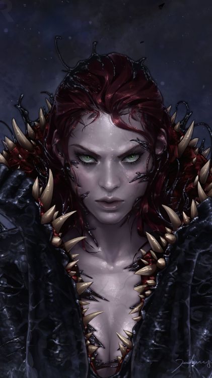 Обои вариант яда мэри джейн, Мэри Джейн Уотсон, Эдди Брок, Донни Кейтс, веном в разрешении 2160x3840