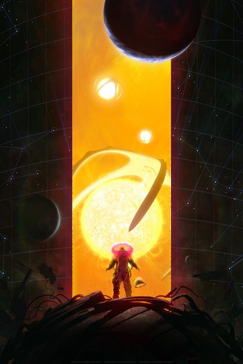 Обои арт, иллюстрация, концепт арт, свет, космос в разрешении 1500x2250