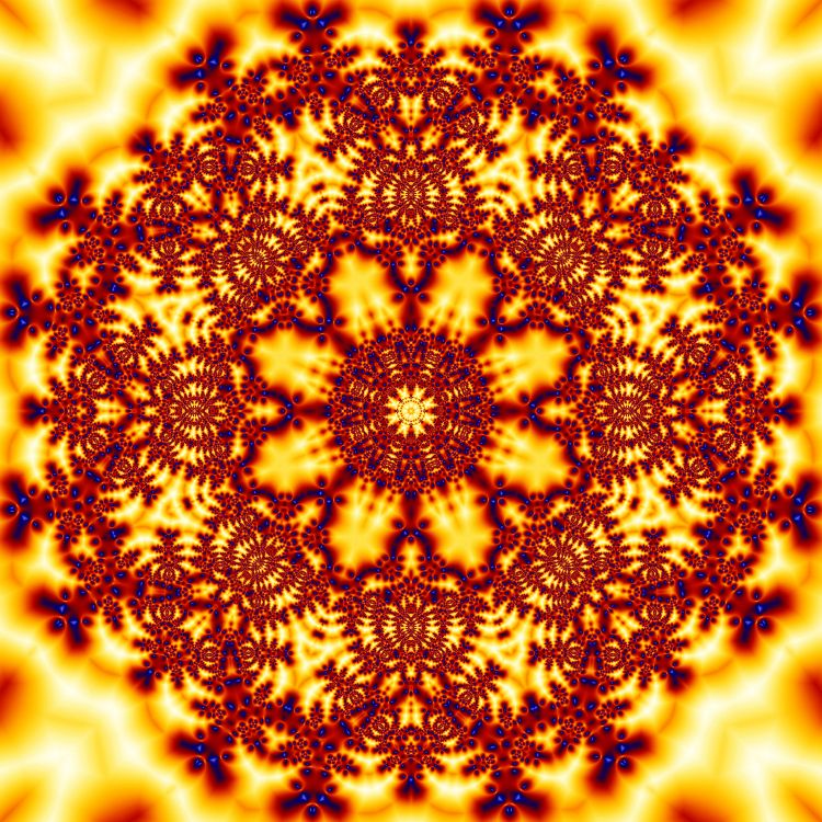 Обои дизайн, симметрия, фрактальное искусство, узор, желтый в разрешении 6000x6000