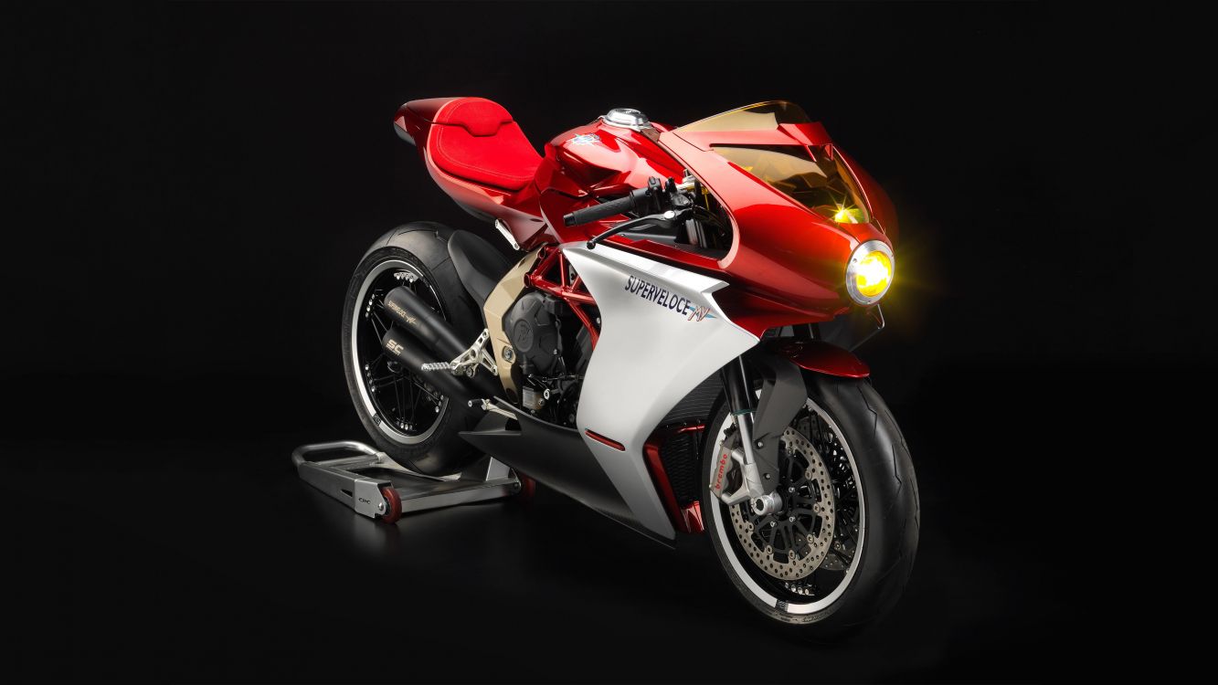 Обои mv agusta, мотоцикл, милливольт agusta brutale, супербайк, красный цвет в разрешении 3840x2160