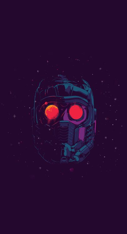 Обои Стар-Лорд, живопись, арт, постер, электрик в разрешении 1476x2720