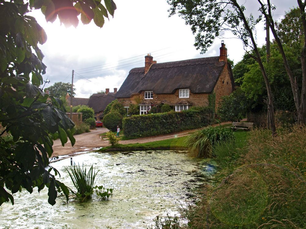 Обои вода, Sibford Гауэр, коттедж, здание, свойство в разрешении 2700x2025
