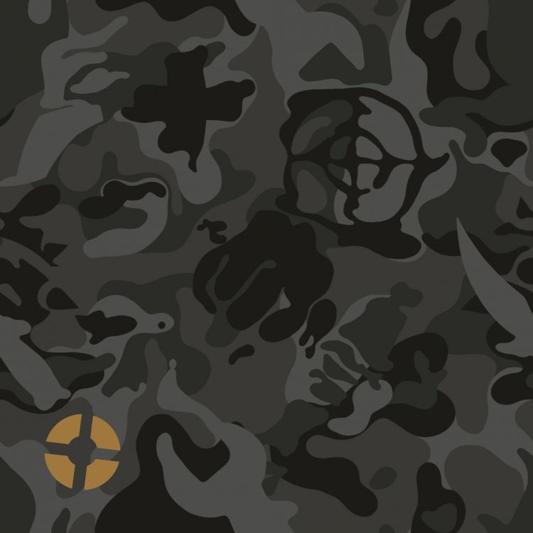 Обои военный камуфляж, узор, камуфляж, дизайн, команда крепость 2 в разрешении 2048x2048