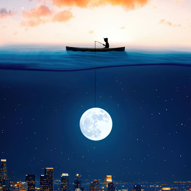 Обои облако, атмосфера, дневное время, лодка, свет в разрешении 2932x2932