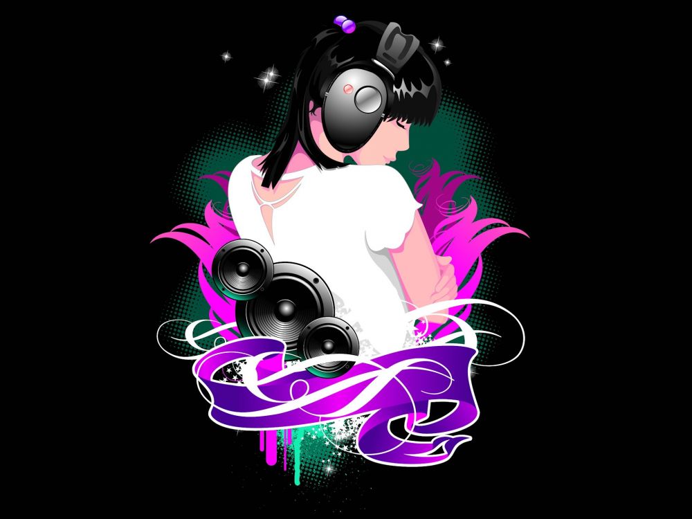 Обои графический дизайн, иллюстрация, розовый, анимация, графика в разрешении 1920x1440