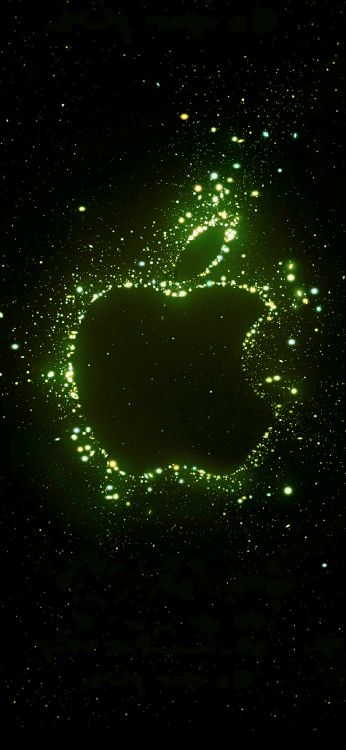 Обои яблоко, динамический остров, AirPods, ios, iOS 14 в разрешении 1170x2532