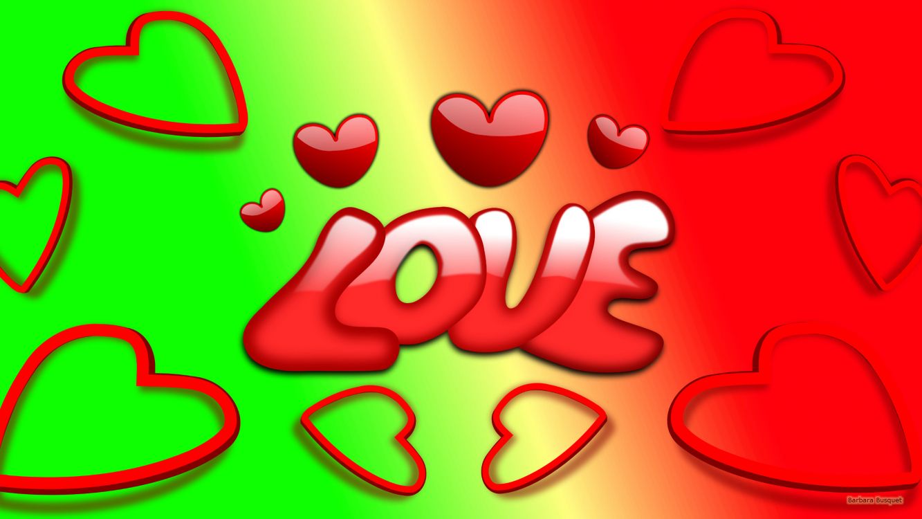 Обои сердце, красный цвет, любовь, текст, День Святого Валентина в разрешении 2560x1440
