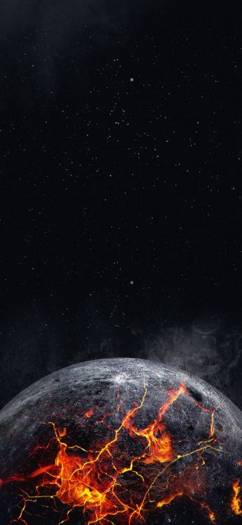 Обои звезда, атмосфера, природный ландшафт, астрономический объект, Галактика в разрешении 1407x3045