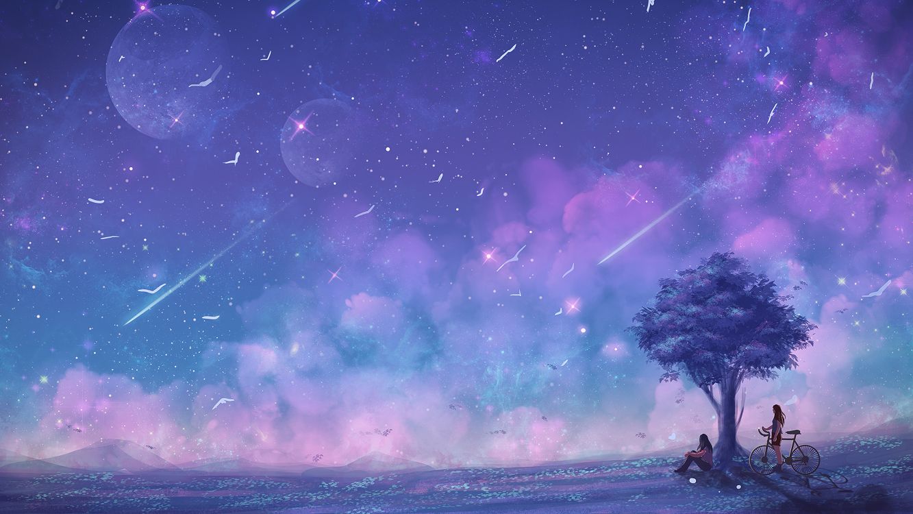 Обои растение, атмосфера, пурпур, окружающая среда, природный ландшафт в разрешении 3840x2160