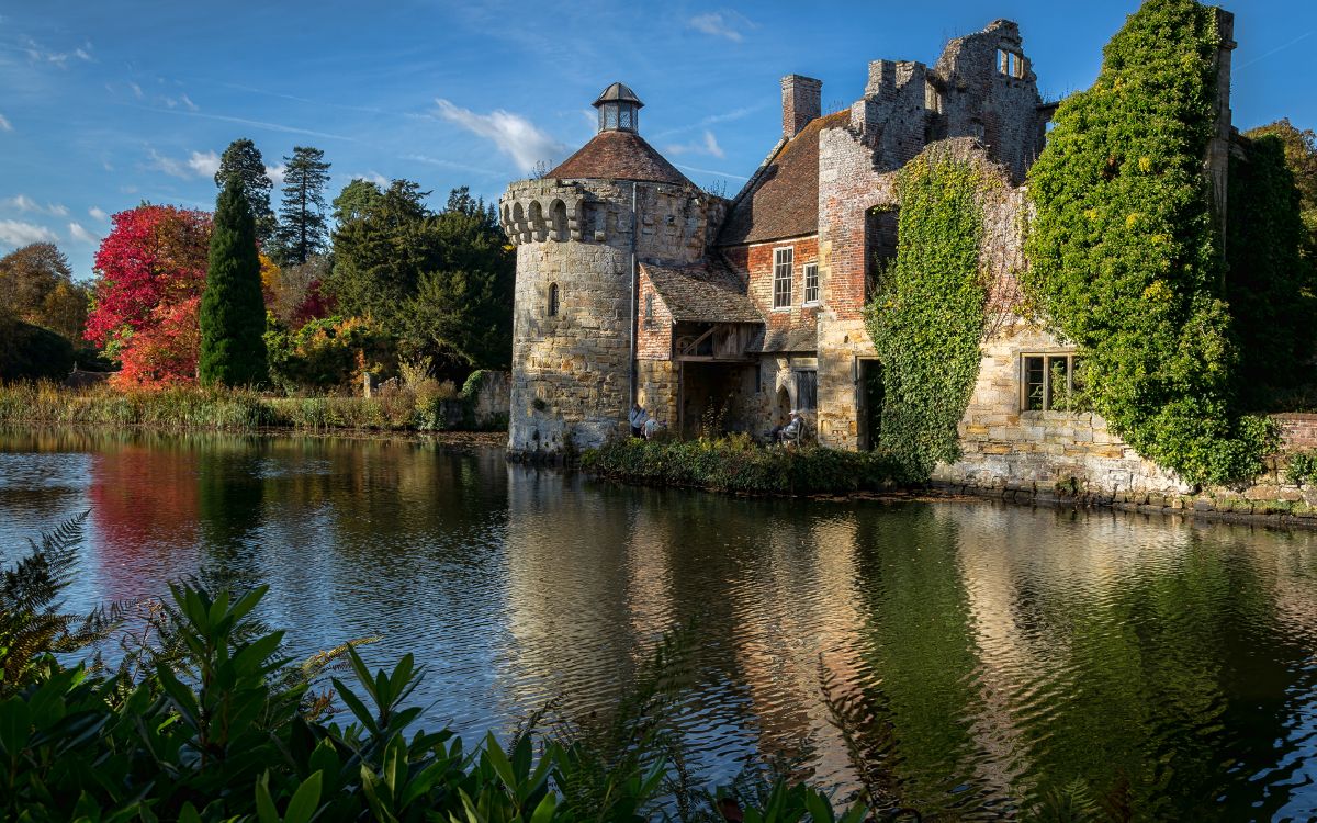 Обои ров, замок, водный замок, водный путь, вода в разрешении 3840x2400