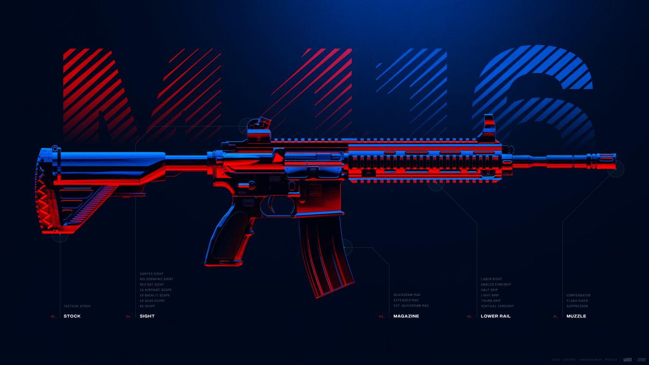 Обои PUBG, PLAYERUNKNOWN'S BATTLEGROUNDS, m416 pubg, fortnite, heckler koch hk416 в разрешении 3840x2160