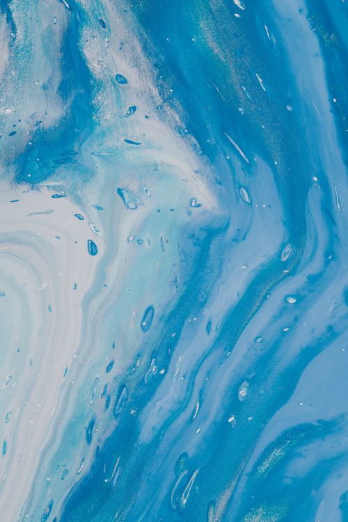 Обои узор, бирюза, живопись, волна, жидкий в разрешении 4000x6000