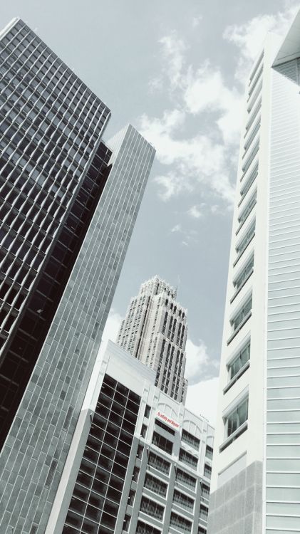 Обои дядя Гассис, здание, небоскреб, дневное время, облако в разрешении 750x1334