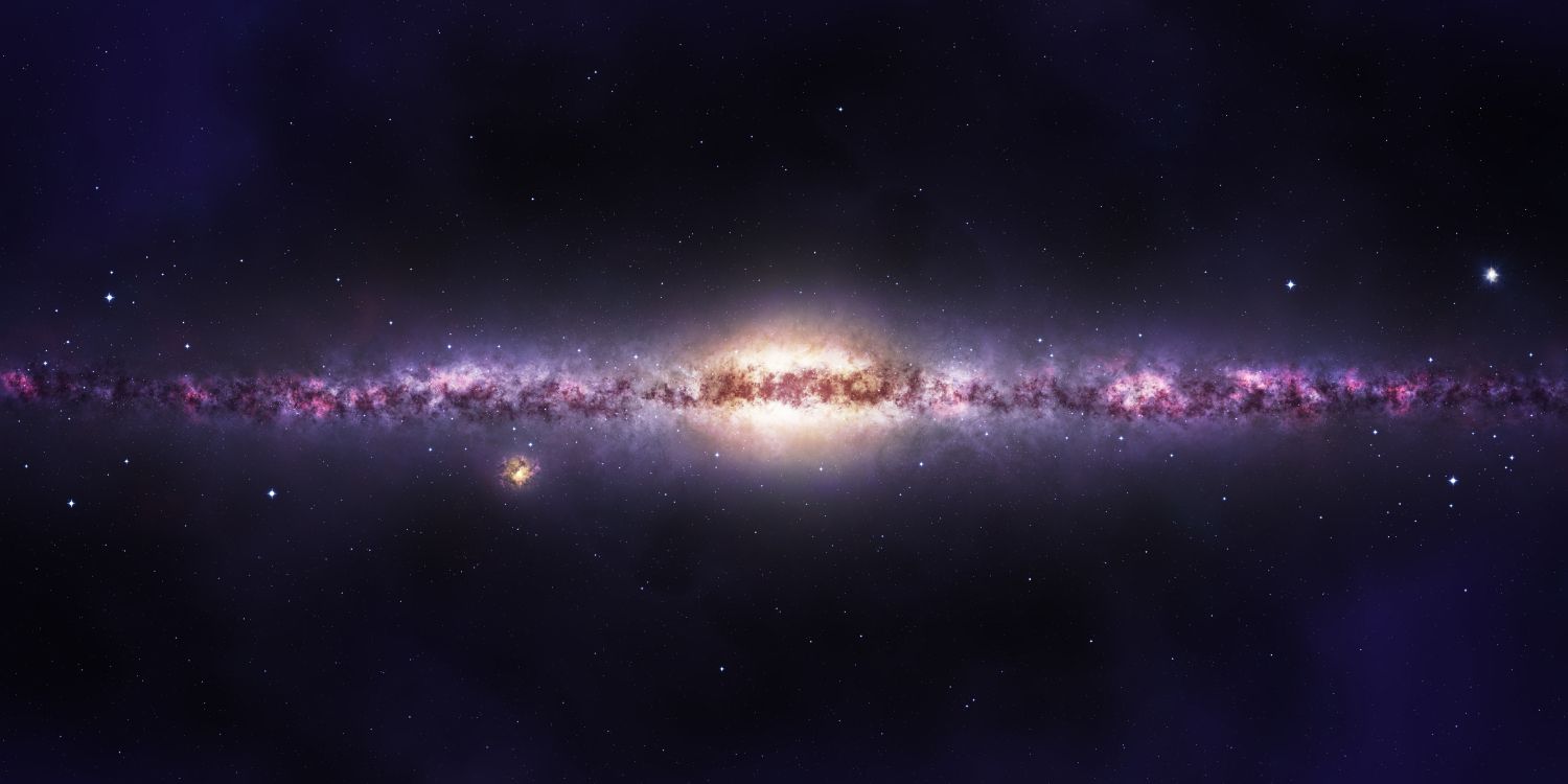 Обои атмосфера, Млечный Путь, Галактика, космическое пространство, астрономический объект в разрешении 8192x4096