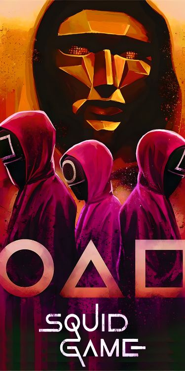 Обои игра в кальмара, телевидение, верхняя одежда, рукав, пурпур в разрешении 2564x5124