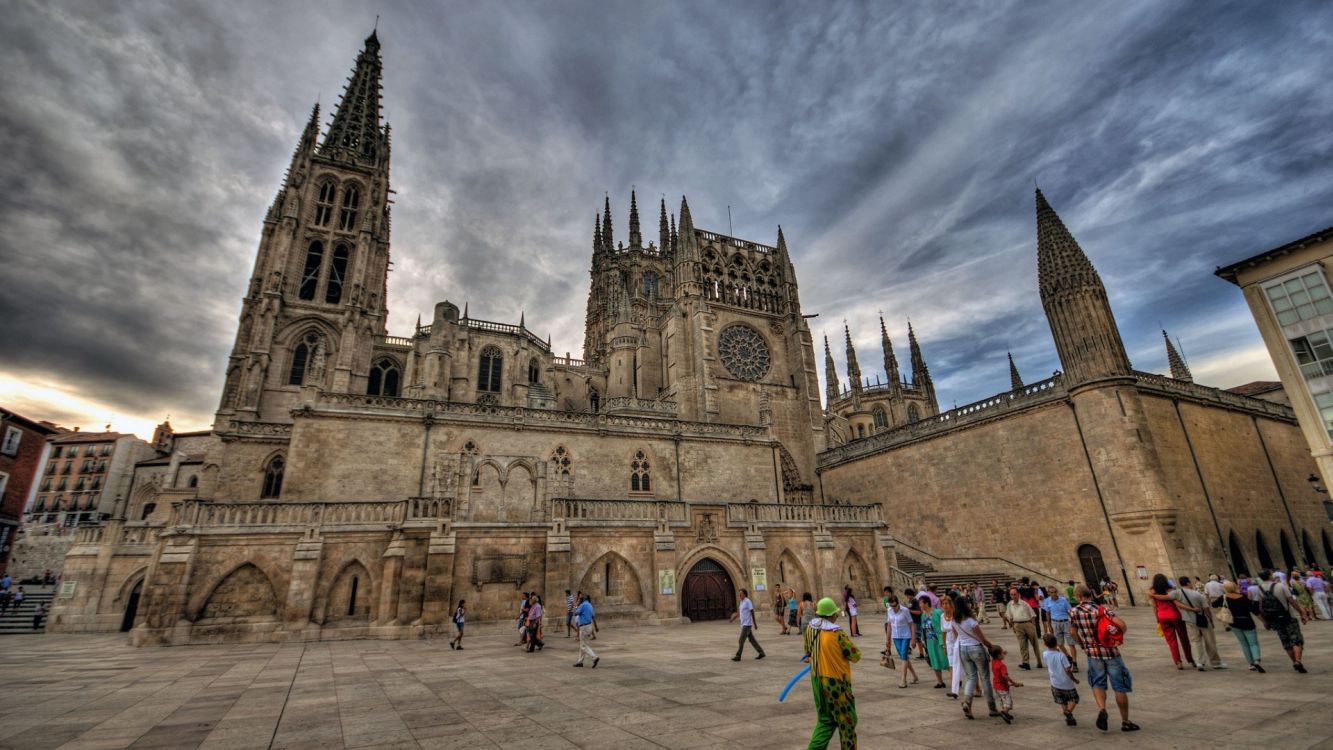 Обои Кафедральный Собор Бургоса, собор, средневековая архитектура, архитектура, готическая архитектура в разрешении 3840x2160