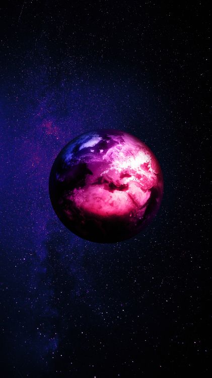 Обои атмосфера, земля, атмосфера земли, пурпур, туманность в разрешении 3240x5760