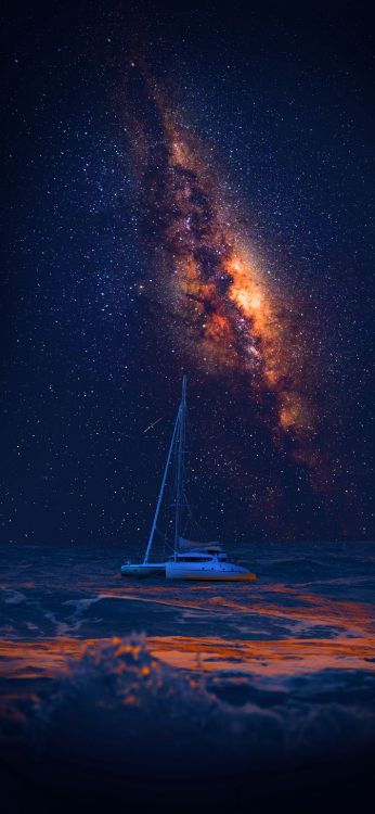 Обои природа, земля, атмосфера, судно, природный ландшафт в разрешении 1407x3045