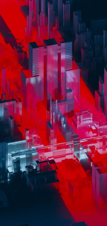 Обои метрополия, архитектура, графика, цифровое искусство, прямоугольник в разрешении 1221x2576