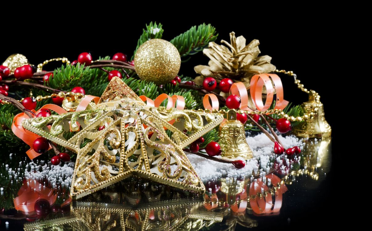 Обои Рождественский день, праздник, елка, рождественский орнамент, Рождественские украшения в разрешении 6926x4302