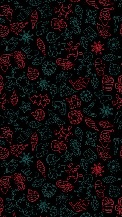 Обои Рождество, елка, узор, растение, ткань в разрешении 1152x2048
