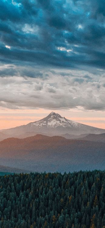 Обои пейзаж, природа, арт, дикая местность, облако в разрешении 1407x3045