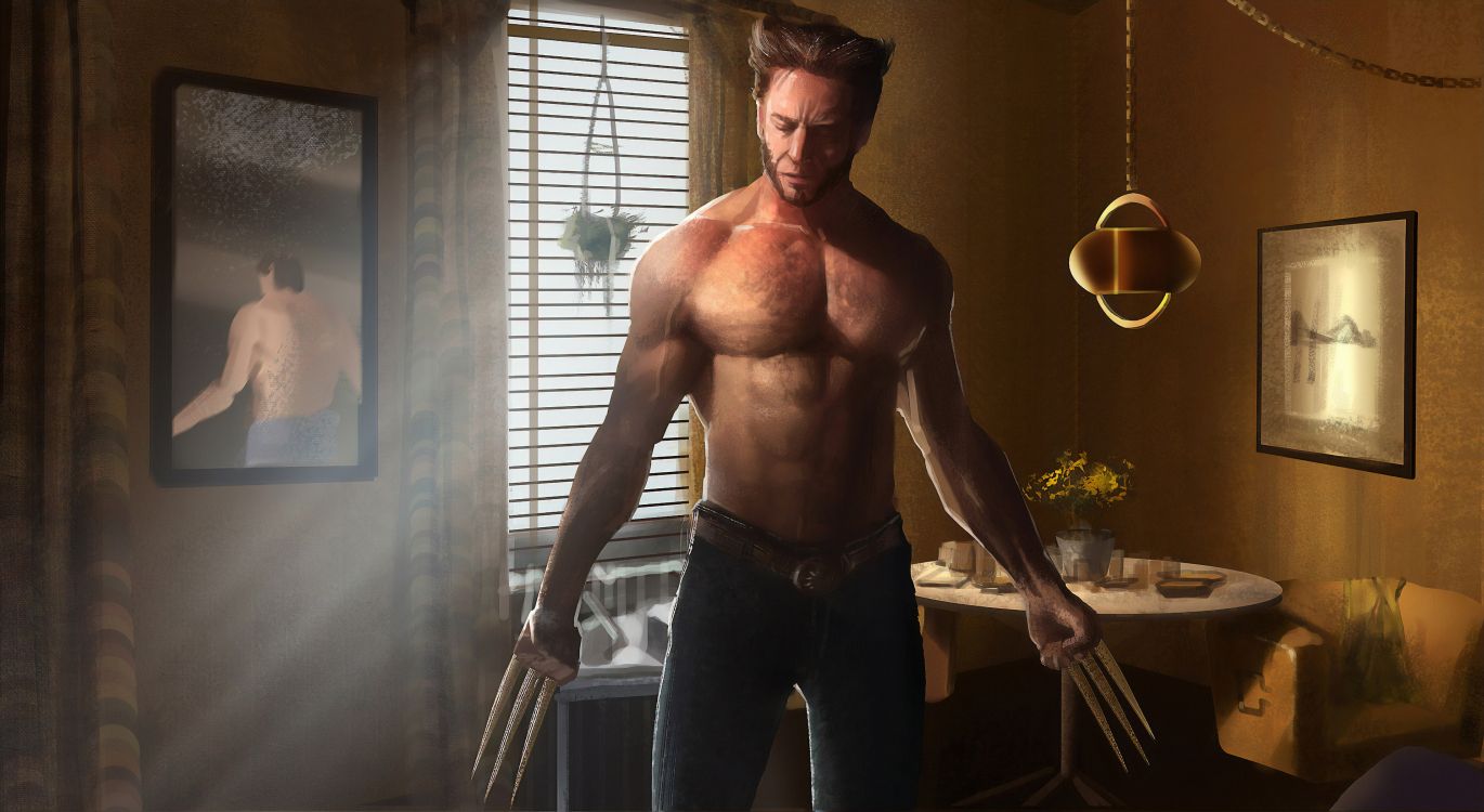 Обои мужской, стояние, грудная клетка, сундук, волосы на лице в разрешении 3840x2102