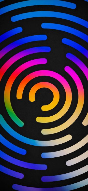 Обои спираль, графический дизайн, красочность, арт, симметрия в разрешении 1080x2340