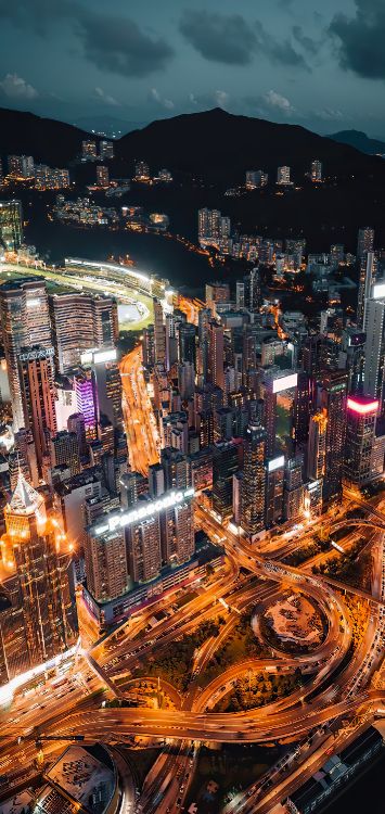 Обои городской пейзаж, кондоминиум, город, городской район, метрополия в разрешении 1422x3000