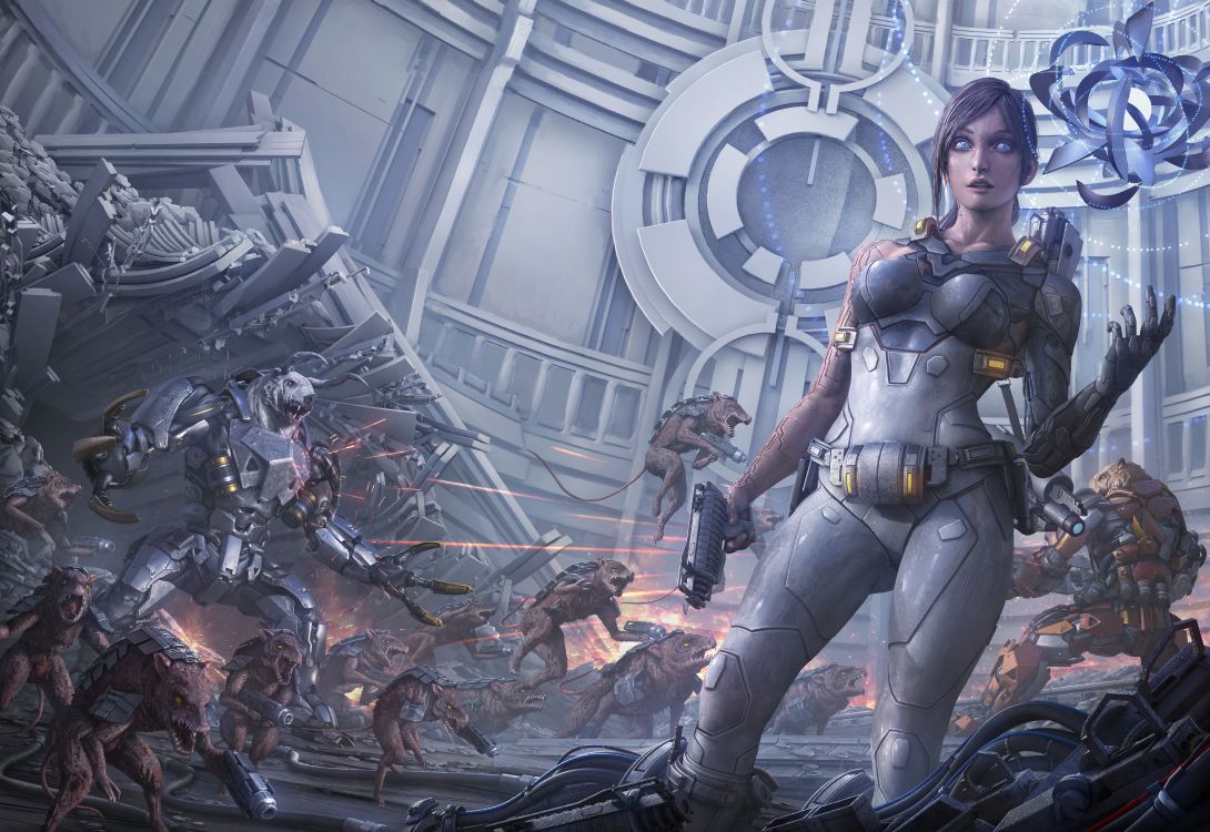 Обои арт, цифровое искусство, произведение искусства, артист, Научная фантастика в разрешении 7416x5100