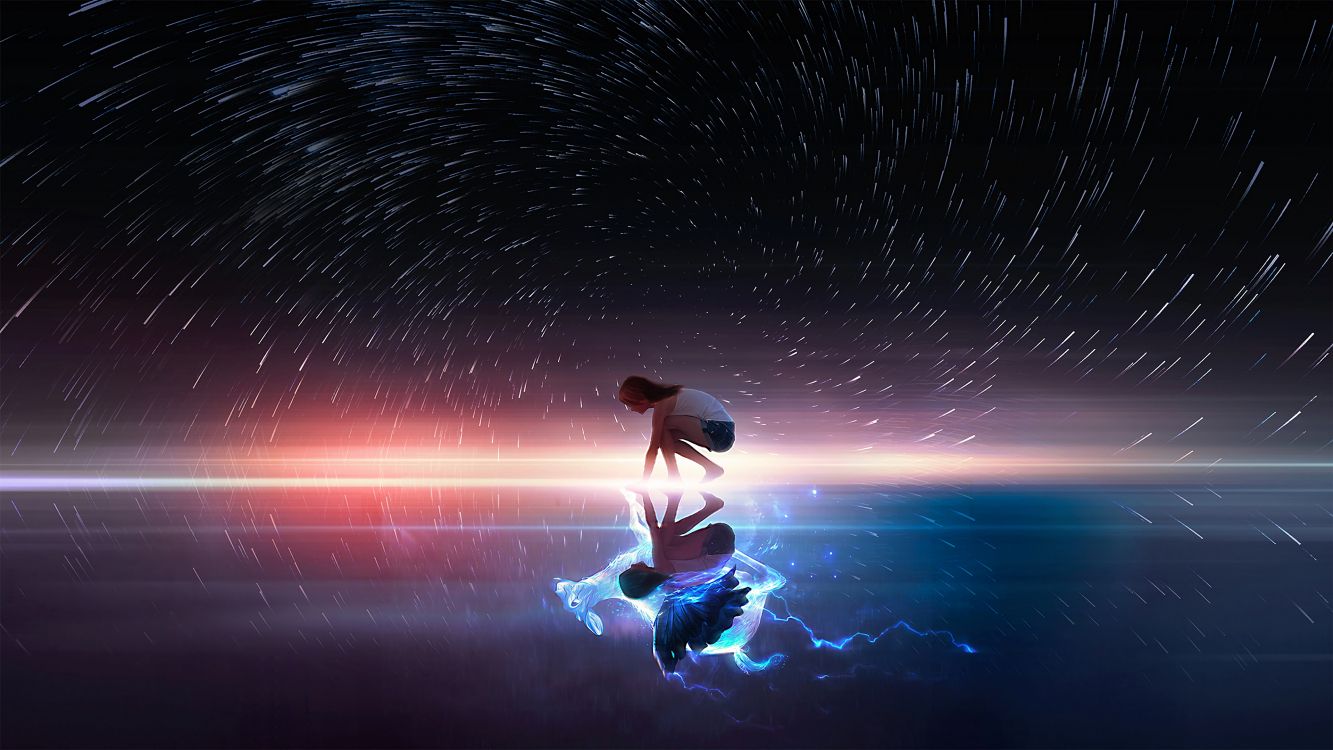 Обои мечта, атмосфера, космос, темнота, астрономический объект в разрешении 3840x2160