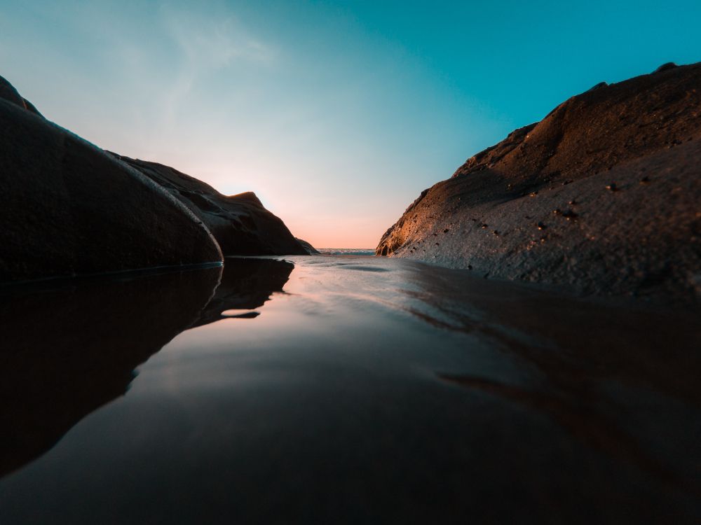 Обои природа, вода, отражение, синий, облако в разрешении 4000x3000