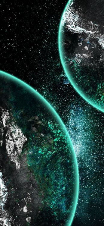 Обои атмосфера, висгун - социальная сеть, природный ландшафт, астрономический объект, арт в разрешении 1080x2340