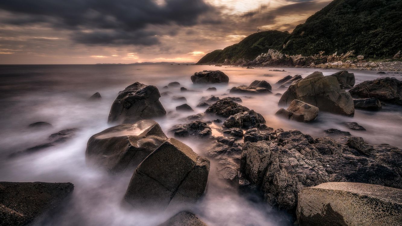 Обои вода, море, водоем, рок, берег в разрешении 3840x2160