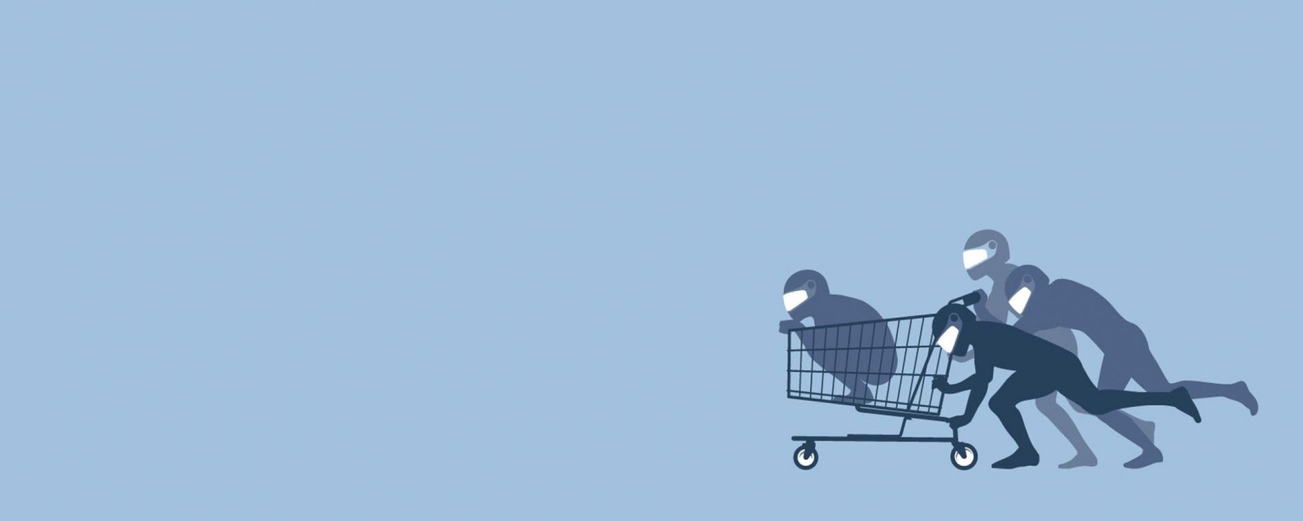 Обои развлечение, арт, рука, колесо, корзина покупок в разрешении 2560x1024