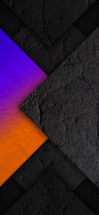 Обои свет, дорожное покрытие, асфальт, треугольник, прямоугольник в разрешении 1407x3045