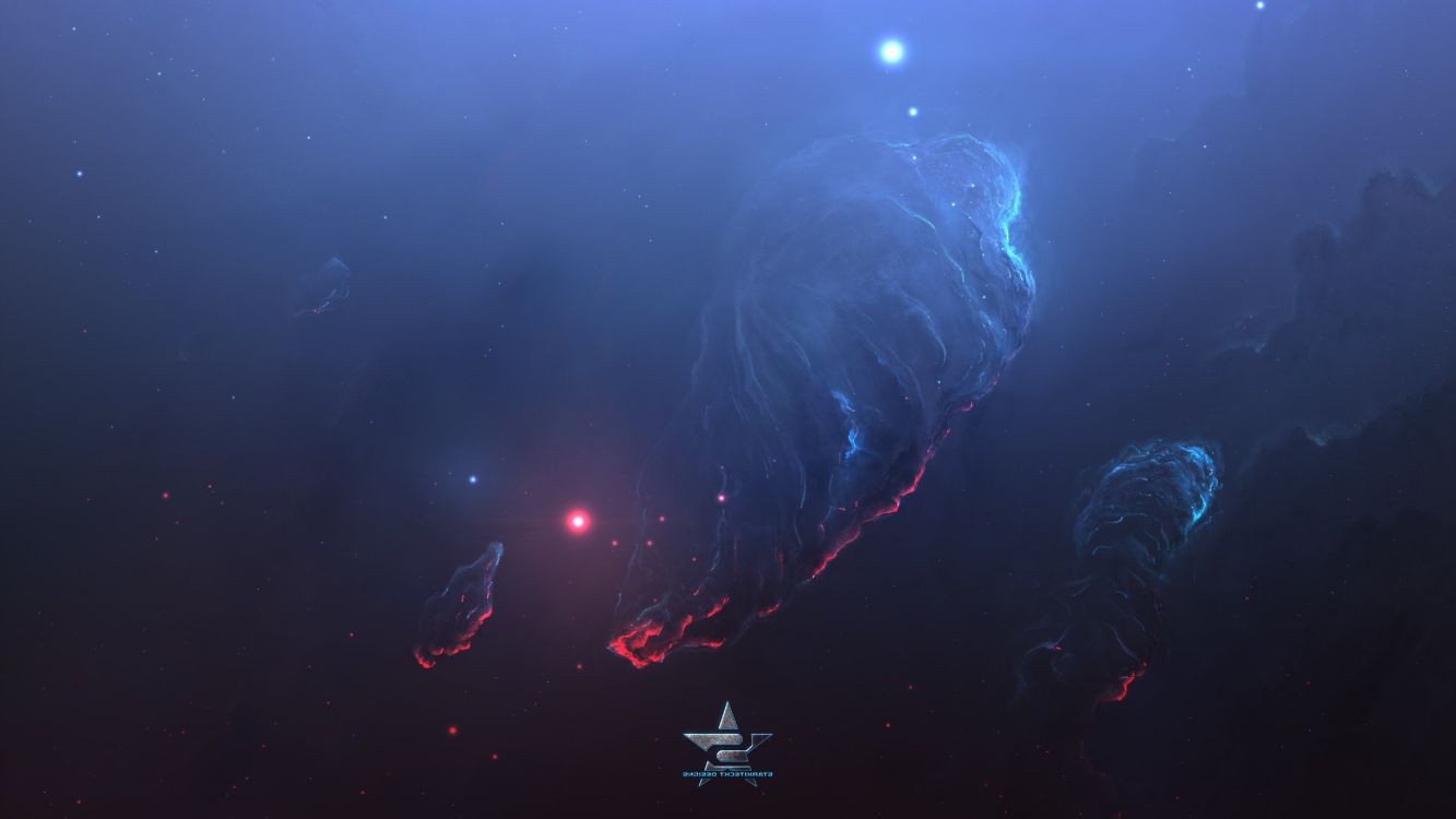 Обои подземные воды, синий, вода, ночь, море в разрешении 5120x2880