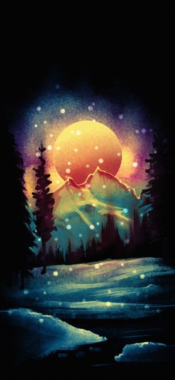 Обои природа, земля, арт, атмосфера, мир в разрешении 1407x3045