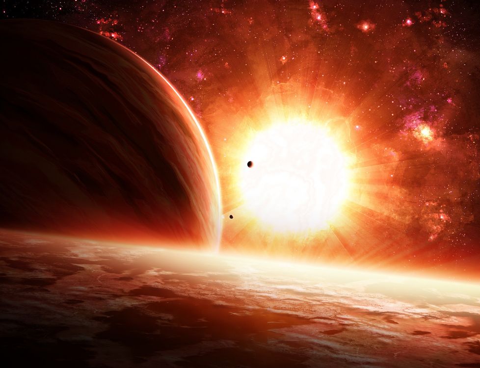 Обои космос, планета, атмосфера, космическое пространство, астрономический объект в разрешении 2000x1533